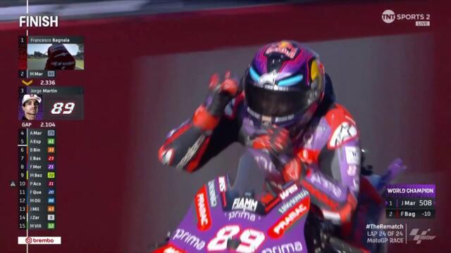 【FULL RACE】 MotoGP - Barcelona Solidarity Grand Prix 2024 | Martin edges out Bagnaia to land World Title