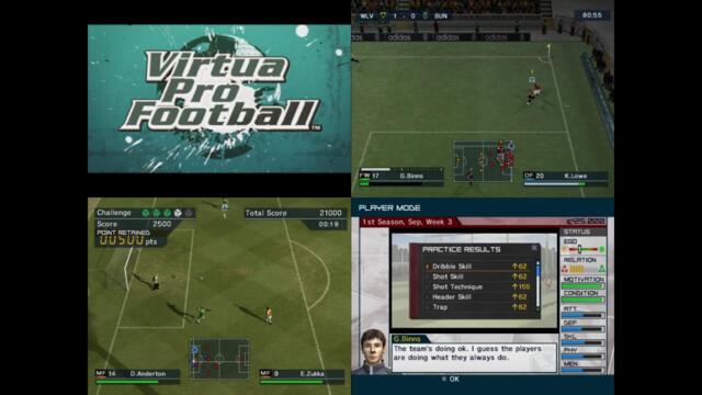 This player career mode was well ahead of it's time (Virtua Pro Football)