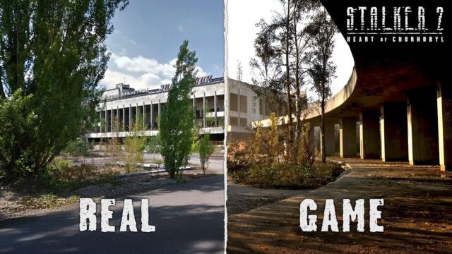 S.T.A.L.K.E.R 2: Heart of Chornobyl VS real Pripyat footage. Graphics Comparison