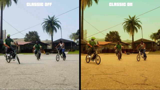 GTA San Andreas Definitive Edition Classic Lighting Update Comparison PS5 Pro (4K)