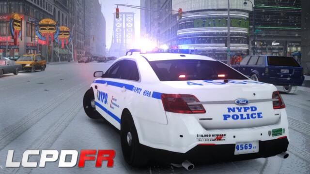 GTA 4 SNOW LCPDFR LCPD/NYPD GAMEPLAY