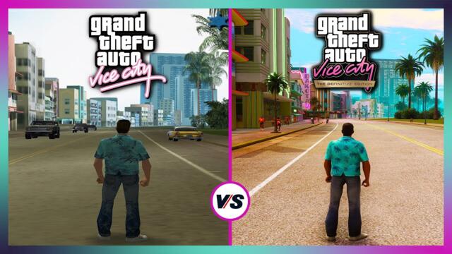 GTA Vice City Definitive Edition vs Original (PS2 Version) - Ultimate Side By Side Comparison