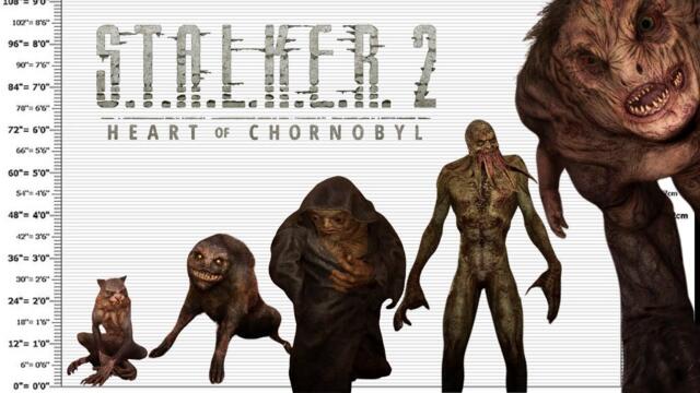 ALL Mutants Size Comparison | S.T.A.L.K.E.R. 2: Heart of Chornobyl | Gameplay Video