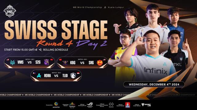 🔴LIVE | MLBB M6 World Championship | Swiss Stage Round 4 Day 2