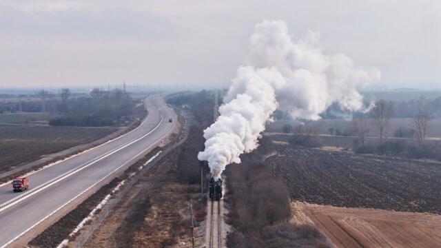 Парен влак на междугарието Бригадир - Хераково  (14.12.2024)