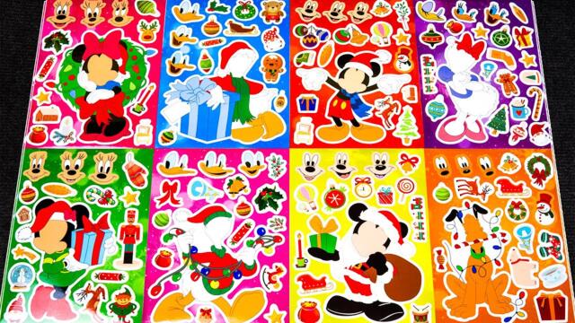 MICKEY MOUSE CHRISTMAS STICKER BOOK MAKEOVER 💖| HOLIDAY FUN WITH MICKEY MOUSE & DONALD DUCK!