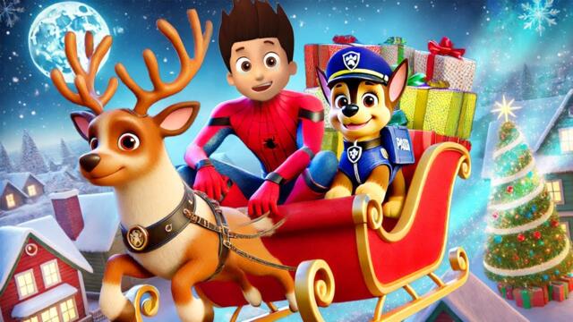 CHASE & RYDER Bring Christmas Gift To Town! Funny Life Story | Paw Patrol Ultimate Rescue |Rainbow 3