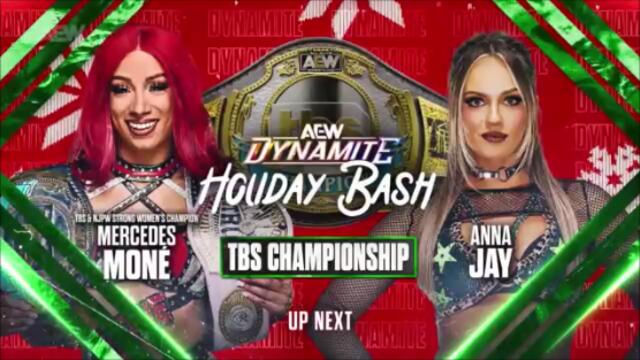 Mercedes Mone vs Anna Jay to retain the AEW TBS Championship