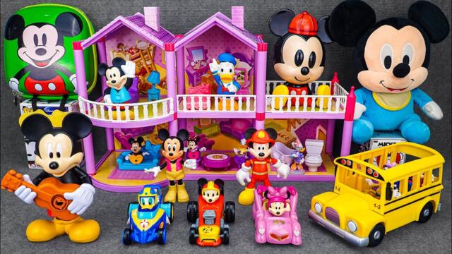 Satisfying with Unboxing Disney Junior Mickey Mouse Yellow Bus Playset | Review Toys ASMR