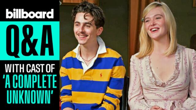 Timothée Chalamet & Elle Fanning on Their Favorite Female Rappers, Bob Dylan & More | Billboard News