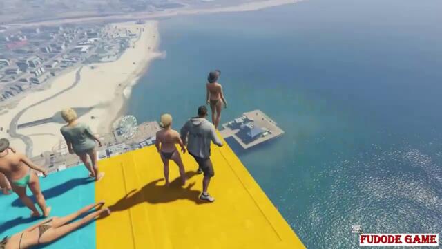 GTA 5 Water Ragdolls Hulk vs Crocodile The Sea
