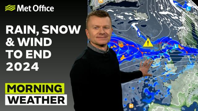 Met Office Monday Morning Weather Forecast 30/12/2024