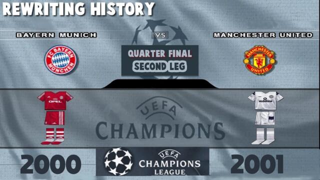 UEFA Champions League 2001 | Bayern Munich vs Manchester United |  Rewriting History | Match14