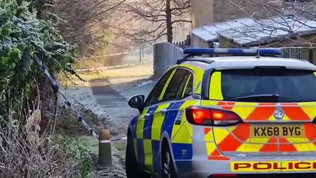 Police cordon Spring Rise Highfield Road Kettering