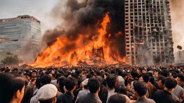 Sudden and devastating car explosion, flames spread to residential building in China