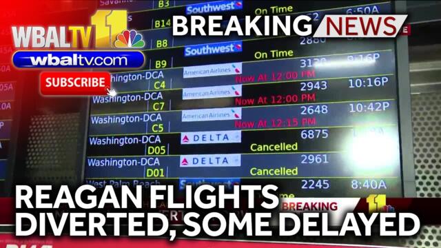 Some Reagan flights diverted to BWI-Marshall, others delayed