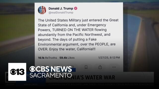 California denies President Trump's military and water claims