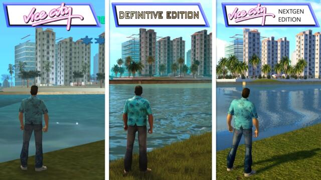 GTA Vice City Definitive Edition VS Nextgen Edition Mod | Graphics Comparison