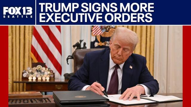 FULL VIDEO: President Trump signs executive orders on Friday | FOX 13 Seattle