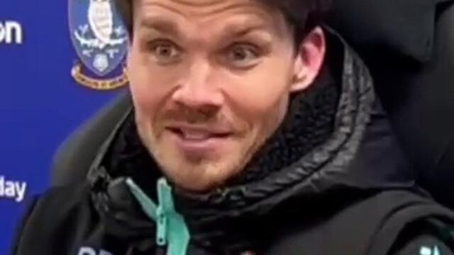 Danny Röhl discussing Sheffield Wednesday's 1-1 draw with Luton Town