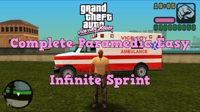 HOW TO COMPLETE PARAMEDIC QUICKER | GTA Vice City Stories | infinite Sprint