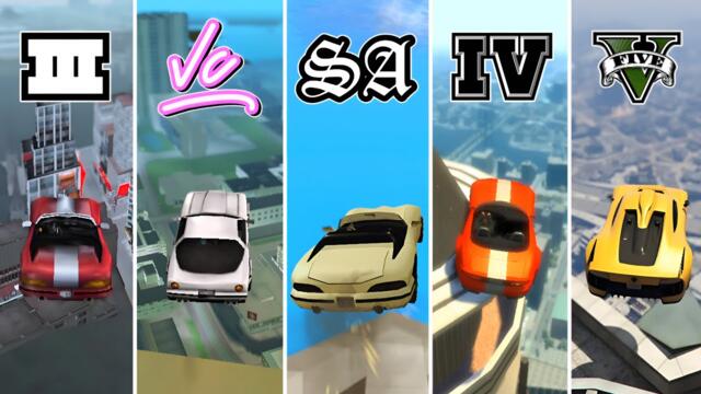 Jumping from the Highest Building by Car in GTA Games (GTA 3→GTA 5)