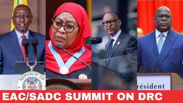 LIVE! President Ruto & Other Presidents in Tanzania for EAC/SADC Summit to Restore peace in DRC!!