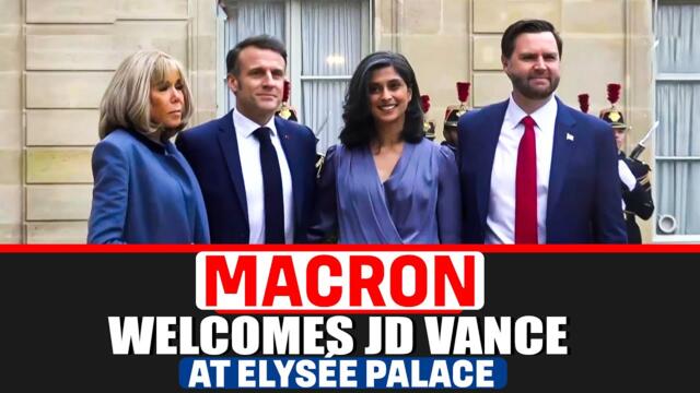 French Prez Macron meets U.S. Vice President JD Vance at Elysée Palace for working lunch| Paris