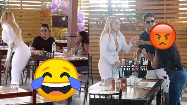 La camarera coqueta 🥵 saca de control a novia 😱