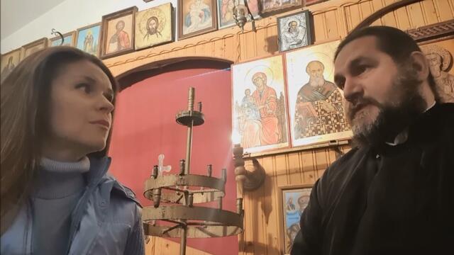 Цветелина и отец Димитър в разговор за духовната храна и пътя към Бога, във време на всеобща болка.