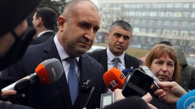 РУМЕН РАДЕВ БЕЗ КОМЕНТАР ЗА АРЕСТА НА БОРИСОВ (18.3.2022)