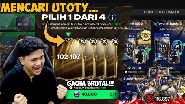 OPEN 40.000 MARKET PICK & HABISKAN 100.000 GEMS DEMI FULL TEAM UTOTY! - EA FC MOBILE 25