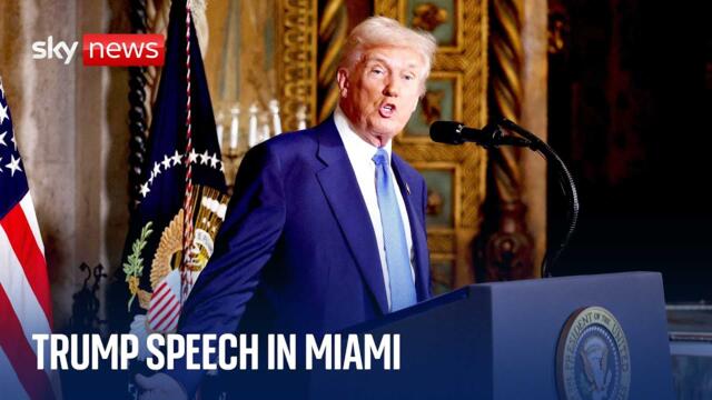 President Donald Trump gives remarks at the FII Institute PRIORITY Summit in Miami Beach