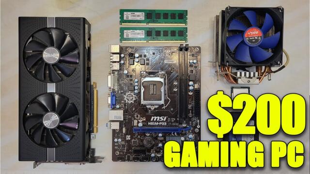 I7 4770 + RX 580 4GB | 200$ Budget Gaming PC Build | 4K