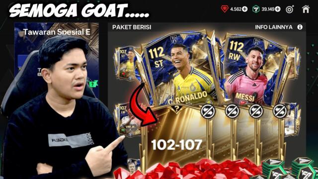 TOP UP 3 JUTA DEMI GOAT CRISTIANO RONALDO & LIONEL MESSI & 40.000 TOKEN MARKET PICK! - EA FC MOBILE