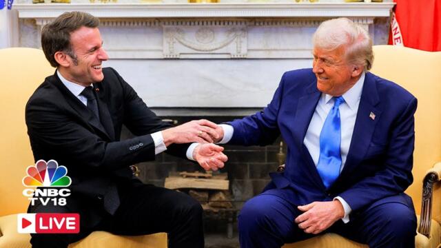USA LIVE: President Trump Meets with French President Macron in White House | Ukraine Russia | N18G