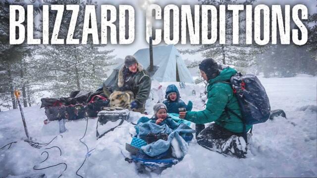 Blizzard Conditions: Family Winter Camping in Strong Winds & -30 Temperatures