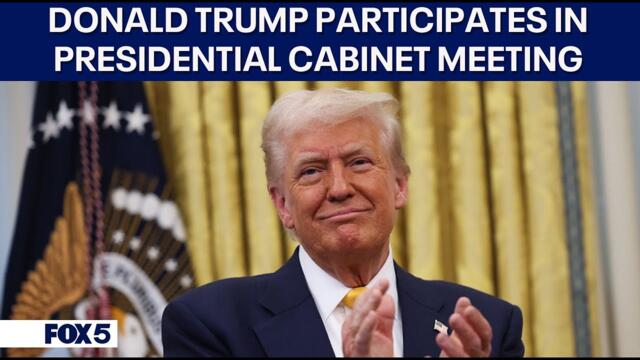 President Donald Trump and Elon Musk attend Cabinet meeting