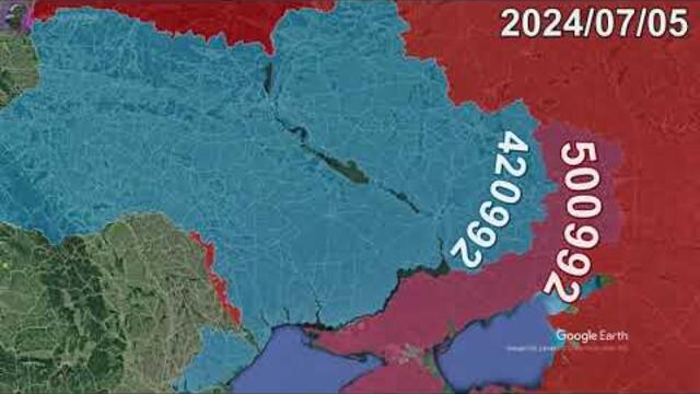 Russian Invasion of Ukraine: Every Day to March 1st, 2025 using Google Earth