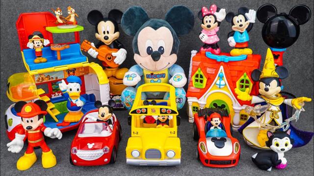 Satisfying with Unboxing Disney Junior Mickey Mouse Yellow Bus Vehicle Playset | Review Toys ASMR