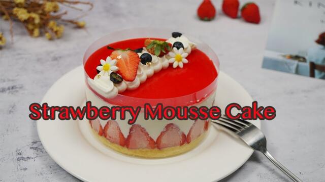 10 Strawberry Mousse Cake | How to Make Mousse Cake
