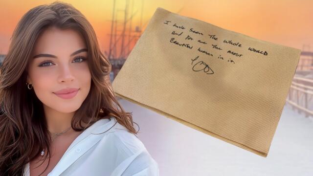 Did Pilot Give Romantic Note on Napkin to Plane Passenger?