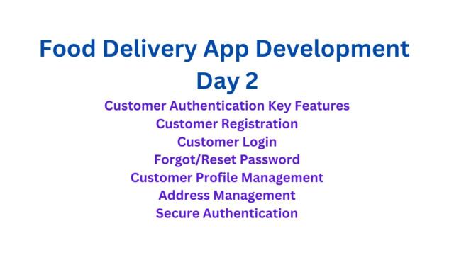 Food Delivery App Development using ASP.NET Core MVC - Customer Module Implementation - Day 2