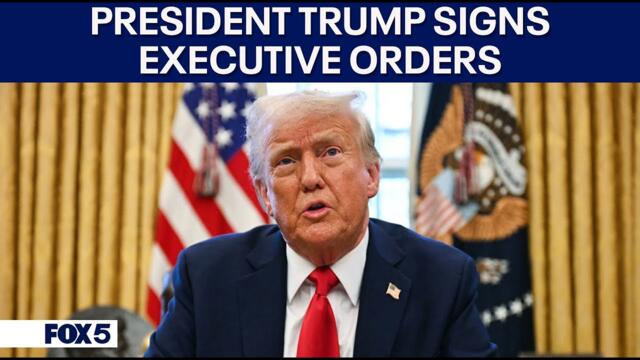 President Donald Trump signs Executive Order pausing tariffs on USMCA-compliant imports