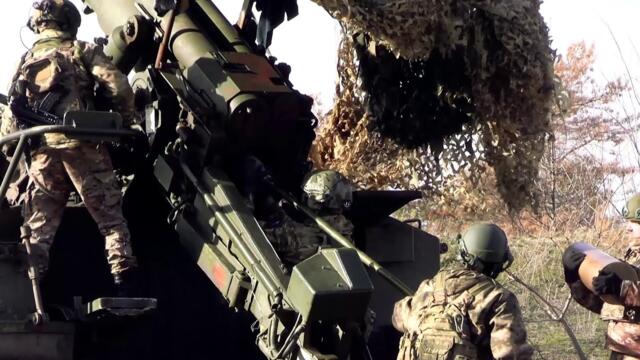 Боевая работа расчета артuллерuйской установкu _Гиацинт_