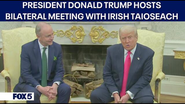 President Donald Trump Bilateral Meeting with Ireland Taoiseach Micheal Martin