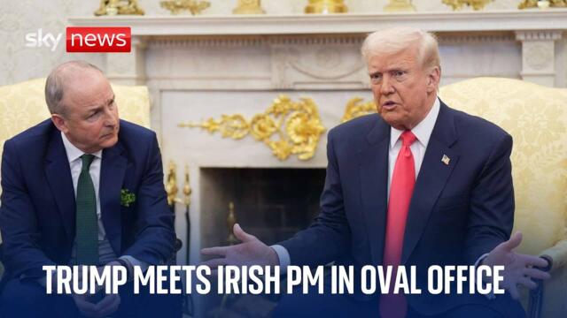 President Trump welcomes Irish PM Micheál Martin to the White House