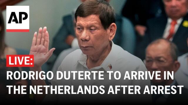 LIVE: Former Philippine President Duterte to arrive in the Netherlands after arrest