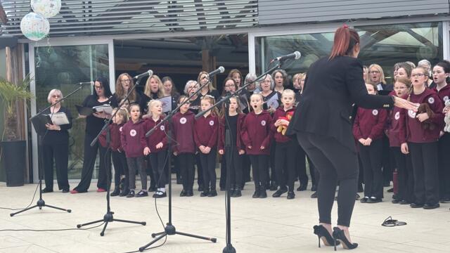 Alnwick Allstars perform with the Service Children's Community Choir