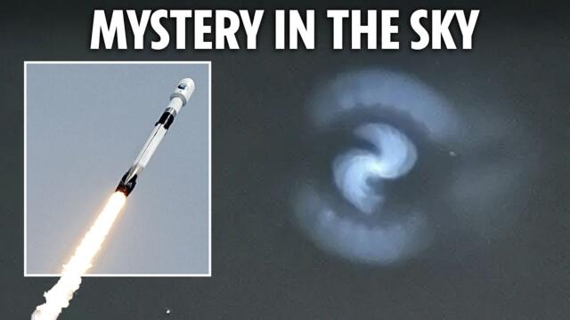 Mysterious spirals light up night skies after SpaceX rocket launch